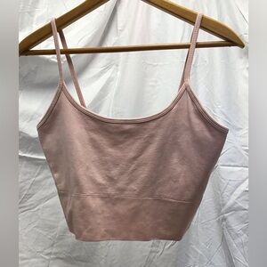 NWOT Athleta Pink Cropped Camisole Sleeveless Fitted